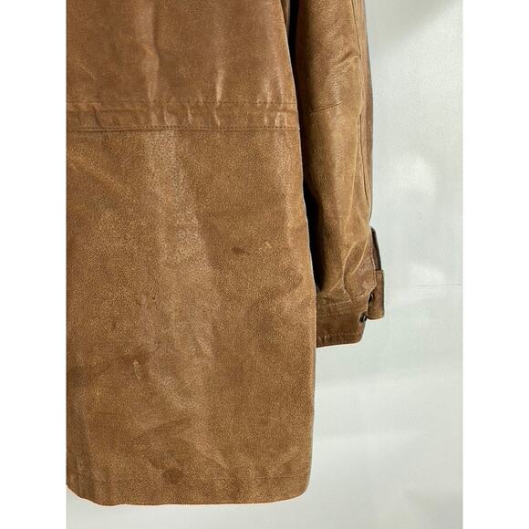 WILSONS LEATHER Men's Vintage Brown Leather Zip-Up Jacket SZ L - Picture 7 of 12
